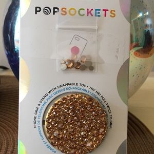 Brand new gold glitter popsocket